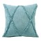 Laddha Home Designs 20" Blue Hand Woven Diamond Tufted Square Throw Pillow